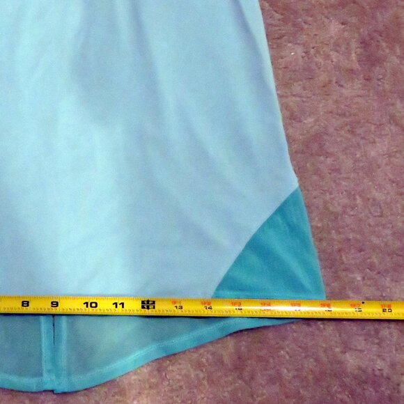 Lucky in Love Blue Racerback Tennis Golf Activewear Top w/Mesh Back Slit XS 0-2 - Picture 8 of 16